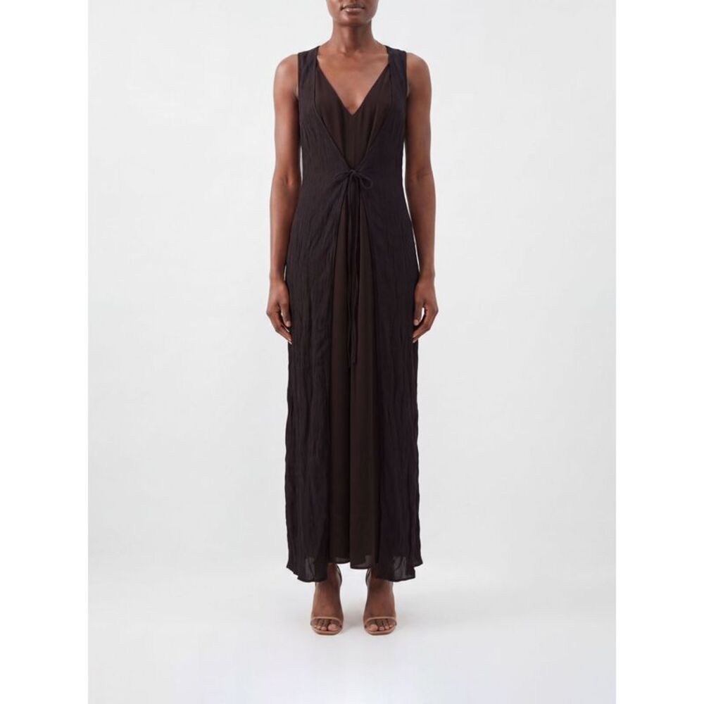 Alysi Women Alysi Long Tunic In Silk And Modal Blend With Tie Belt